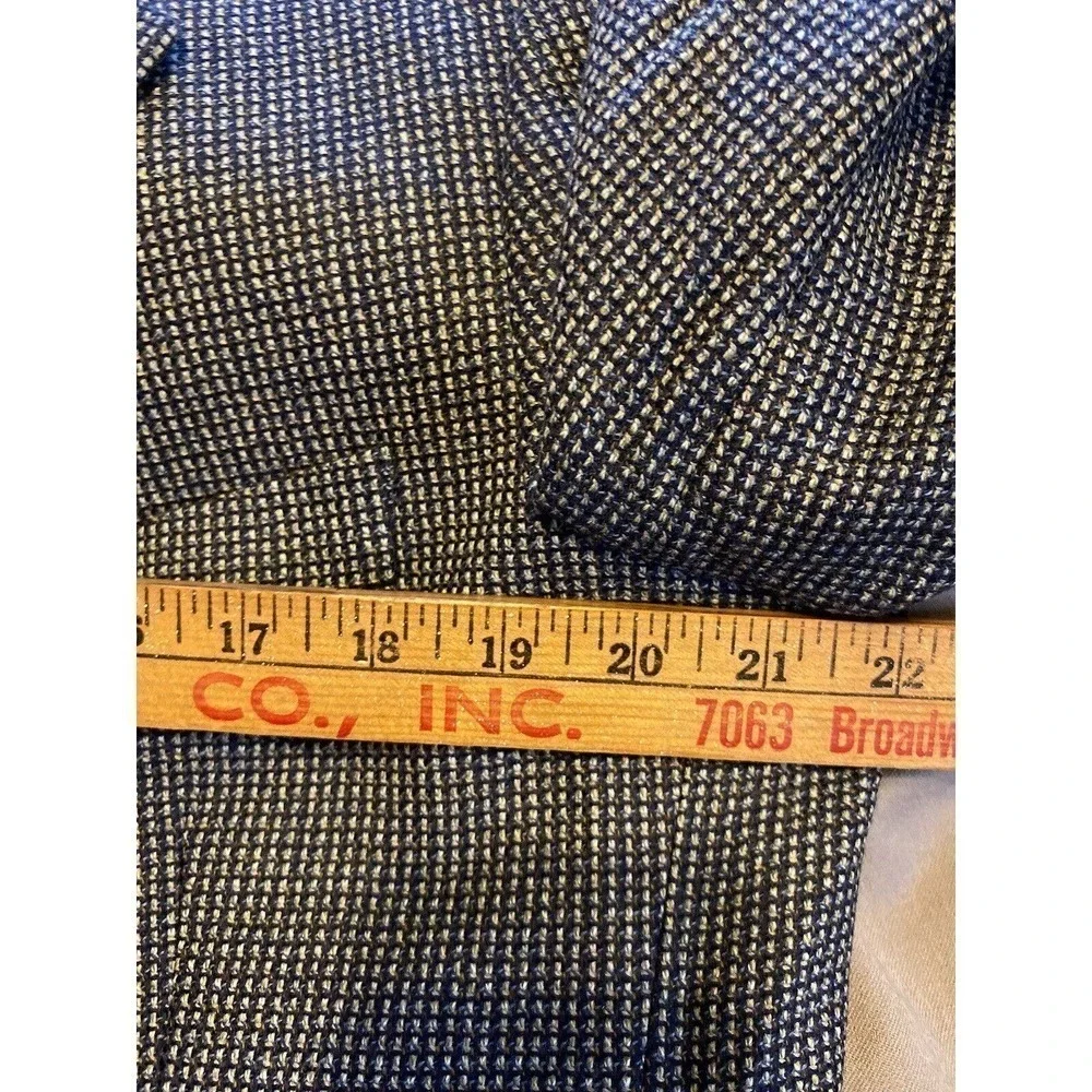 Hugo Boss USA Vintage Tweed Blazer Mens 40R Three Button Ventless Houndstooth